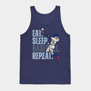 Eat Sleep Baseball Repeat Funny Baseball Player Tank Top